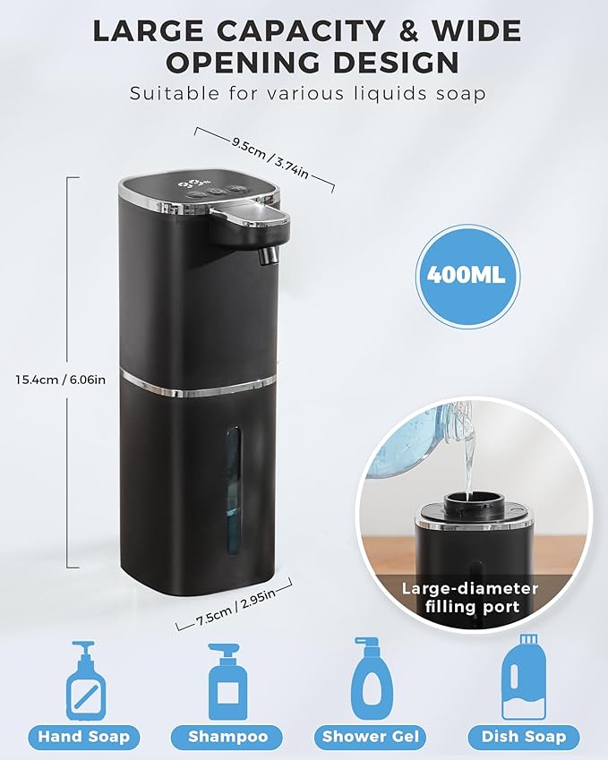 DODO MEKIA 2 Pack Automatic Soap Dispenser Touchless, Rechargeable