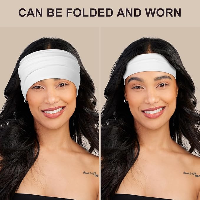 DiyJibb Headbands for Women, 7PCS Wide Cloth Hair Bands for Workout, Yoga, Skincare & Daily Wear, Soft & Stretchy