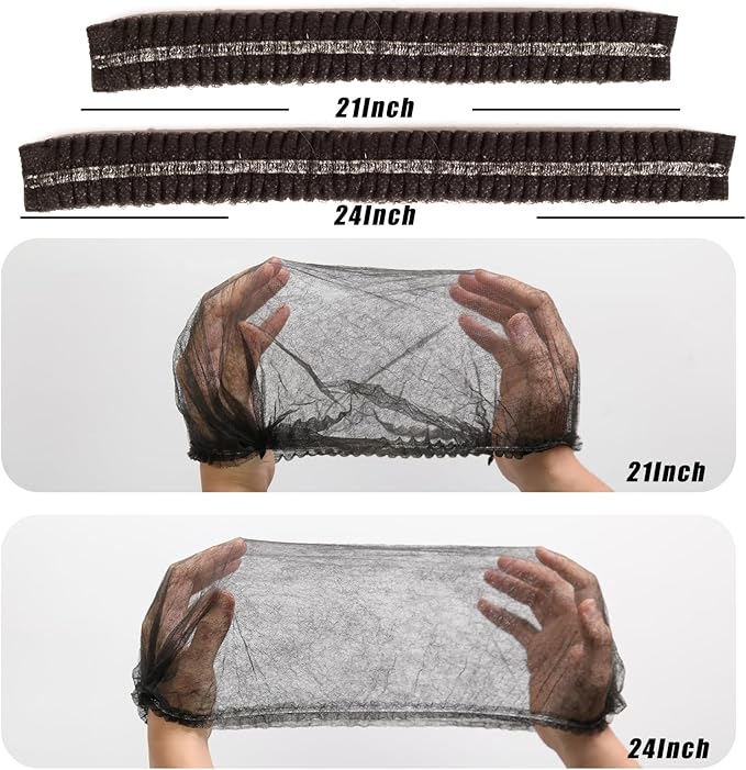 Disposable Bouffant Caps 100pcs,24inches Hair Net, Elastic Dust Cap for Food Service,Salon,Spa,Kitchen Head Cover