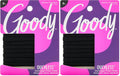 Goody Ouchless Seamless Hair Elastics, 8 Ct, Black, Damage-Free Gentle Hold Elastic Ties, No Snag or Pull, For All Occasions, Chic Styling Accessories for Women & Men, All Hair Types (Pack of 2)