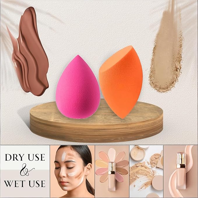 Eatra Large 2 in 1 Makeup Sponge Holder,Travel Make Up Sponges Organizer,Silicone Quick Drying Make Up Sponge Case, With Bonus Blender Sponges,Suitable for Business or Travel (Black)