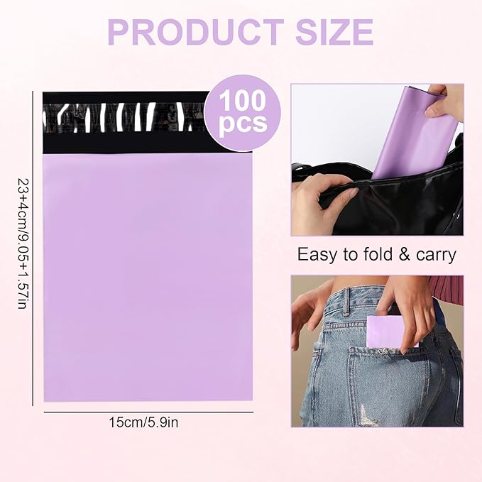 100pcs Sanitary Napkin Disposal Bags, Period Bag Sanitary Napkin Storage Bag for Feminine Products, Block Odors Great Adhesion Tampon Disposal Bags Privacy Protection for Women(Purple)