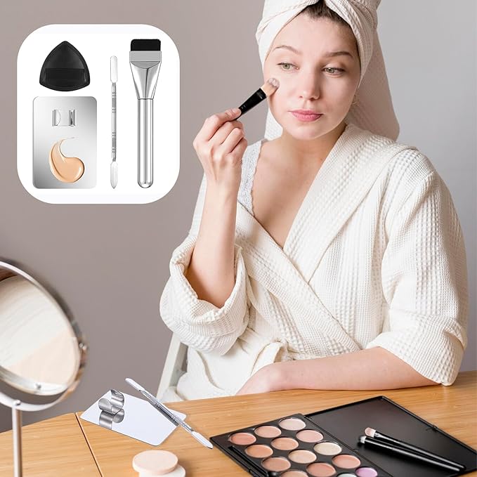 BOHUIZ 4Pcs Makeup Foundation Mixing Palette Set