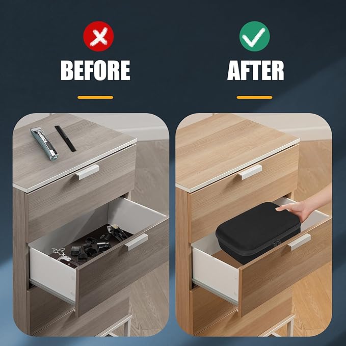 MOSLA Hard Barber Accessories Case for Hair Clippers, Mens Hair Cutting Barber Supplies Holder Organizer Storage Bag for Hair Cutting, Guard Grooming Kit (Nylon Black)