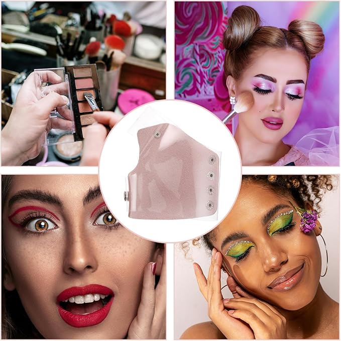 Partykindom PU Handheld Makeup Mixing Palette Color for Foundation Cosmetic