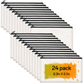 ZeeDix 24 Packs White Canvas Pouch- Multi-purpose Cosmetic Bag with Zipper, Blank DIY Craft Canvas Zipper Bags, Travel Toiletry Bag, Daily Storage Bag (8.3 x 5 inches)