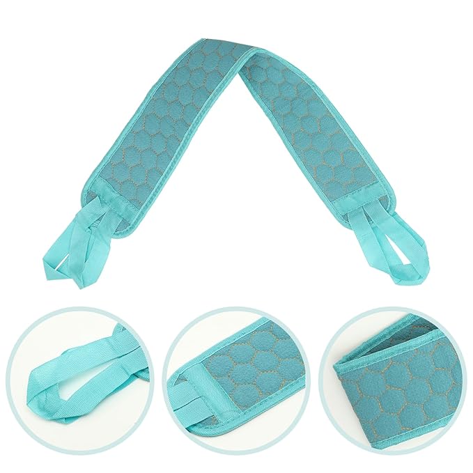 WOONEKY Bath Towel Back Rub Strips Long Straps Exfoliating Washcloth for Shower Bath