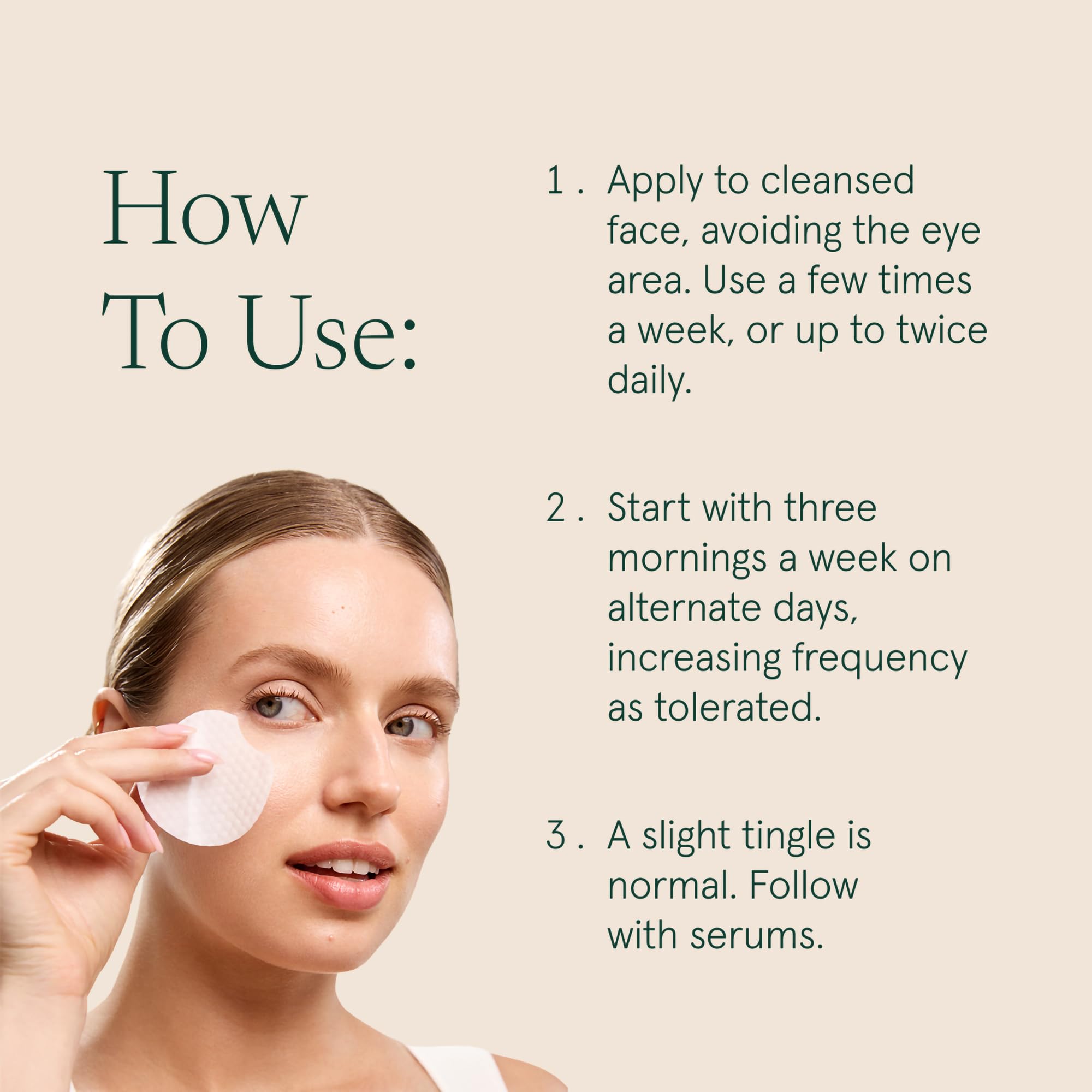 Barefaced Toning and Exfoliating Pads | Glycolic and Salicylic Acid Face Wipes for Blemishes, Dark Spots, and Uneven Texture | Daily Resurfacing Peels for Clear, Glowing Skin (60 Pads)