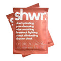 Shwr, Shower Sheet Body Wipes, Individually Wrapped, Extra Large 12"x12", Pack of 10, for Gym Bag or Day Pack