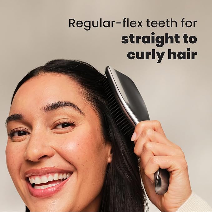 Tangle Teezer Chrome Ultimate Detangler Brush, Straight to Curly, Gunmetal