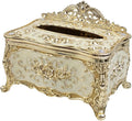 Geesatis Tissue Box Cover, Rectangle Tissue Box Holder,Gold 7.5''x5''x4''