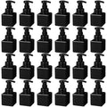 Domensi Foaming Soap Dispenser 8.5 oz Foam Pump Bottle Bulk Empty Travel Foaming Dispenser Refillable Hand Soap Plastic Pump Bottle Travel Clear Container for Bathroom Vanities(24 Pcs,Whole Black)