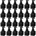 Domensi Foaming Soap Dispenser 8.5 oz Foam Pump Bottle Bulk Empty Travel Foaming Dispenser Refillable Hand Soap Plastic Pump Bottle Travel Clear Container for Bathroom Vanities(24 Pcs,Whole Black)