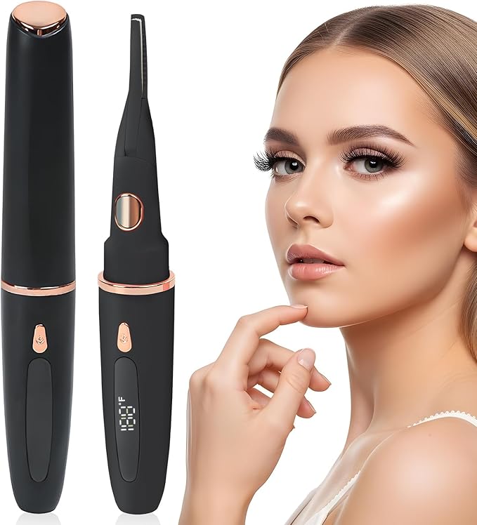 USB-Rechargeable Heated Eyelash Curler with LED Display - 3 Temp Settings, Mini Design, Safe Curling for Long-Lasting Natural Lashes