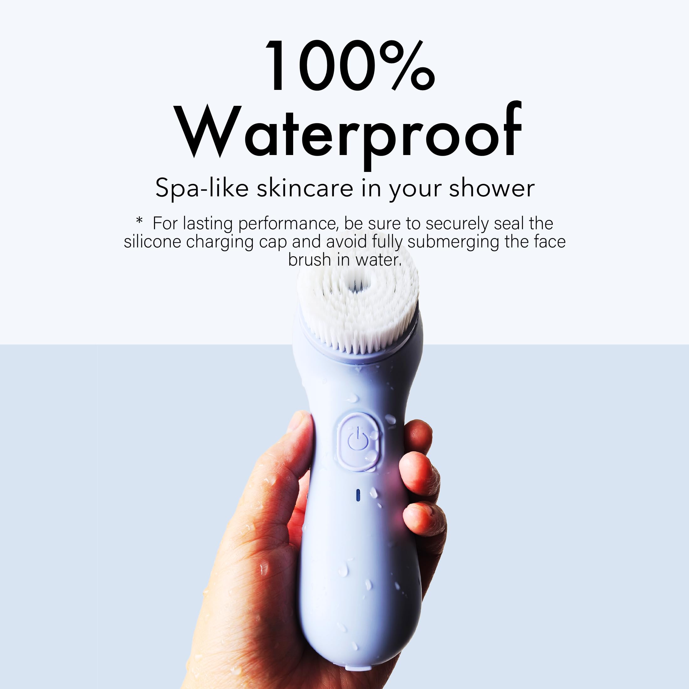 NågraCoola Electric Facial Cleansing Brush – Rechargeable Waterproof Face Scrubber for Women & Men, 2 Brush Heads for Deep Pore Cleansing & Gentle Exfoliation, 3 Speeds, Auto-Timer