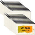 ZeeDix 24 Packs Beige Canvas Pouch- Multi-purpose Cosmetic Bag with Zipper, Blank DIY Craft Canvas Zipper Bags, Travel Toiletry Bag (8.3 x 5 inches)