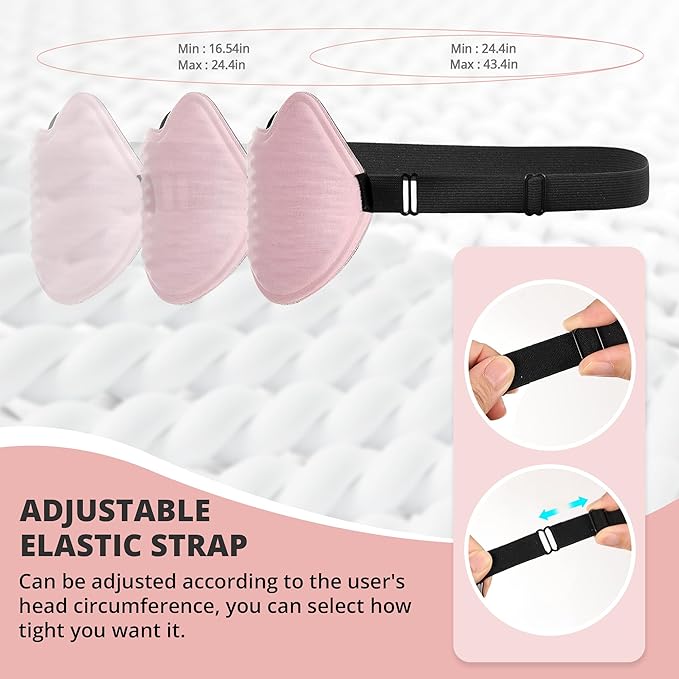 Kids Sleep Mask for Sleeping – Soft 3D Contoured Eye Mask for Kids, Comfortable No-Pressure Eye Cover with Memory Foam for Travel, Naps & Airplane, Boys & Girls (Pink)