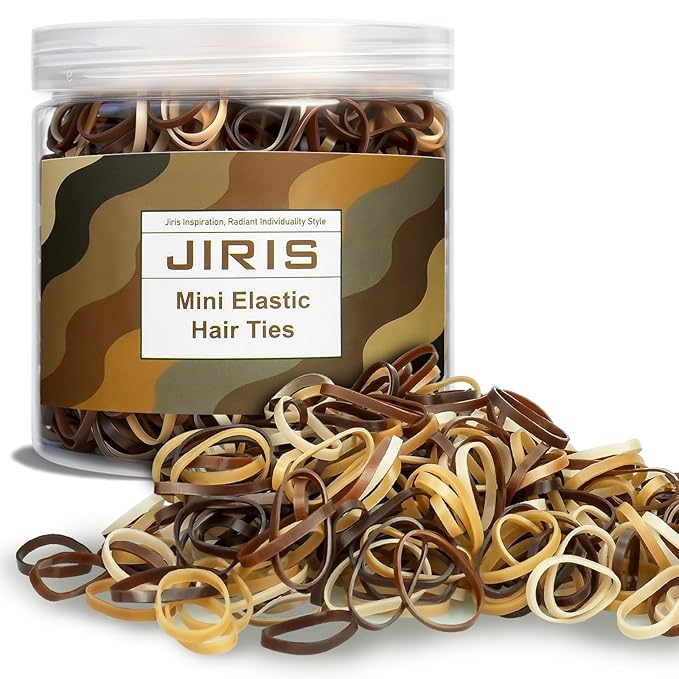1000pcs Mini Hair Rubber Bands, Soft & Durable Plastic Elastic Hair Ties for Little Girls, Stretch Ponytail Ties for Kids Hairstyles and Braids