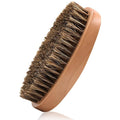 Kootinn Boar Bristle Hair Beard Brush for Men - Small Soft Beard Brush, Pocket Travel Men's Wooden Mustache Brush