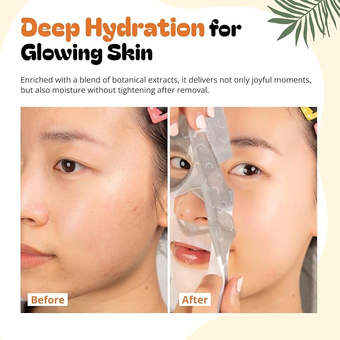Epielle Character Face Mask Mystical Safari 6 Pack, Fun & Effective Korean Skin Care, Spa Party Favors, Birthday Gifts for Women, Self Care Gifts