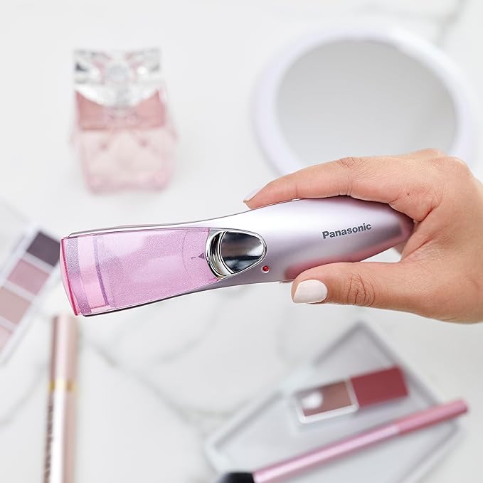 Panasonic Heated Curved Eyelash Curler With Double Action Non-Stick Silicone Pads - EH2331P, Pink