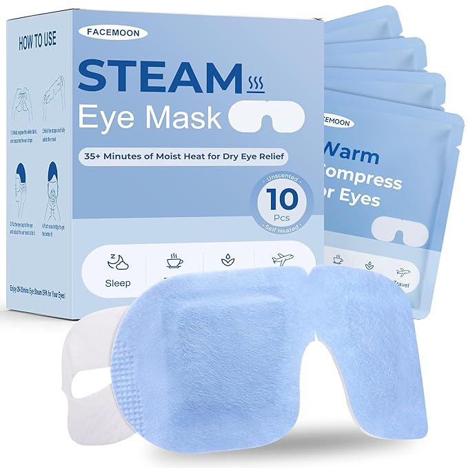FACEMOON 10 Packs Steam Eye Mask
