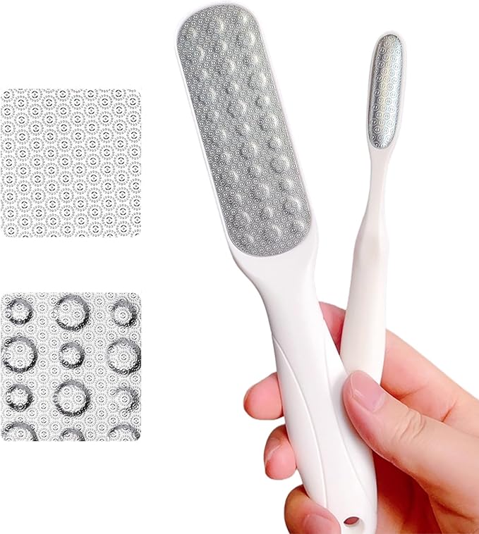 HANMU Dual-Sided Foot File & Toe Callus Remover Set - Durable Dead Skin Remover for Feet & Hands, Easy Clean & Hygienic Foot Scrubber, Smooth Rough Skin, Premium Pedicure Tool for Women Men