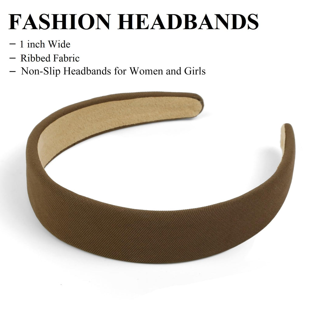 Huachi Headbands for Women Non Slip Trendy Headbands for Women’s Hair 1 inch Wide, Fall Head Bands Cute Headband for Girls Elastic Hair Bands for Womens Fashion Accessories Gifts 4PCS
