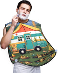 Cute Black Pug Dog-Standard-Scale-2_00x Print Beard Bib Shaving Apron, Beard Hair Trimming Cape Gift For Dad