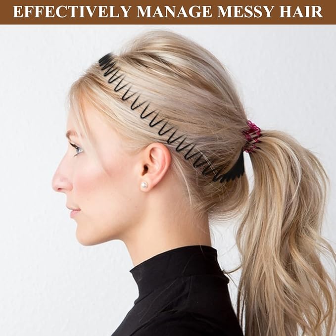 Soft 'N Style Flexible Headbands Stretch Headband Headbands Women (3pc-White)