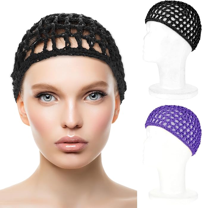 Wig Cap Thick Long Hair Caps Adjustable Net Mesh Braided Weaving Making Crochet Sew Weave Fishnet Grip Headband