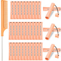 WILLBOND 36 Pieces Cold Wave Rod Hair Perm Rods Hair Rollers Perming Curlers with Steel Rat Tail Comb for Hairdressing Styling