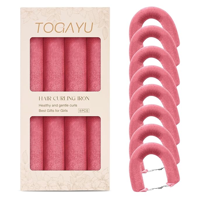 Togayu Heatless Curls Overnight Hair Care Set - Jumbo Velvet Hair Curlers