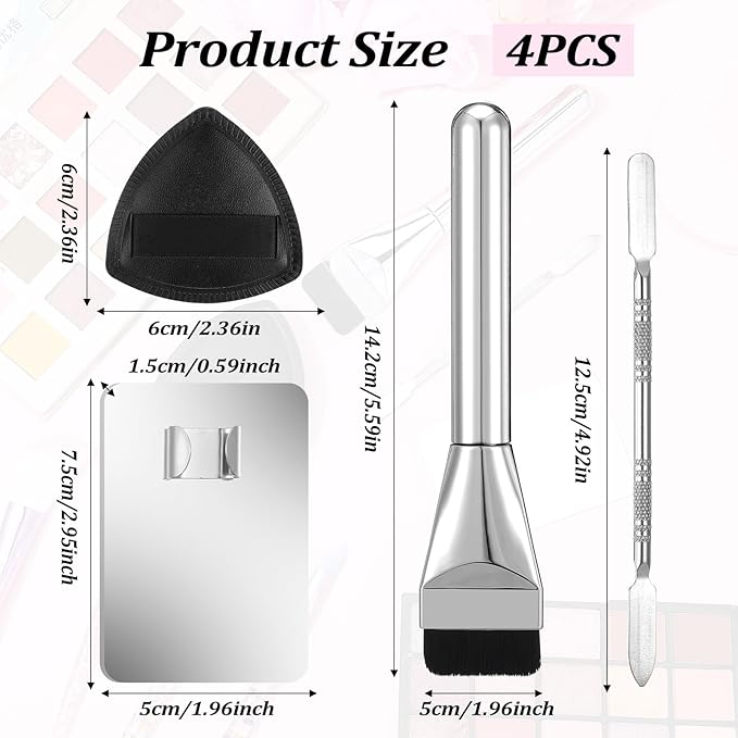 BOHUIZ 4Pcs Makeup Foundation Mixing Palette Set