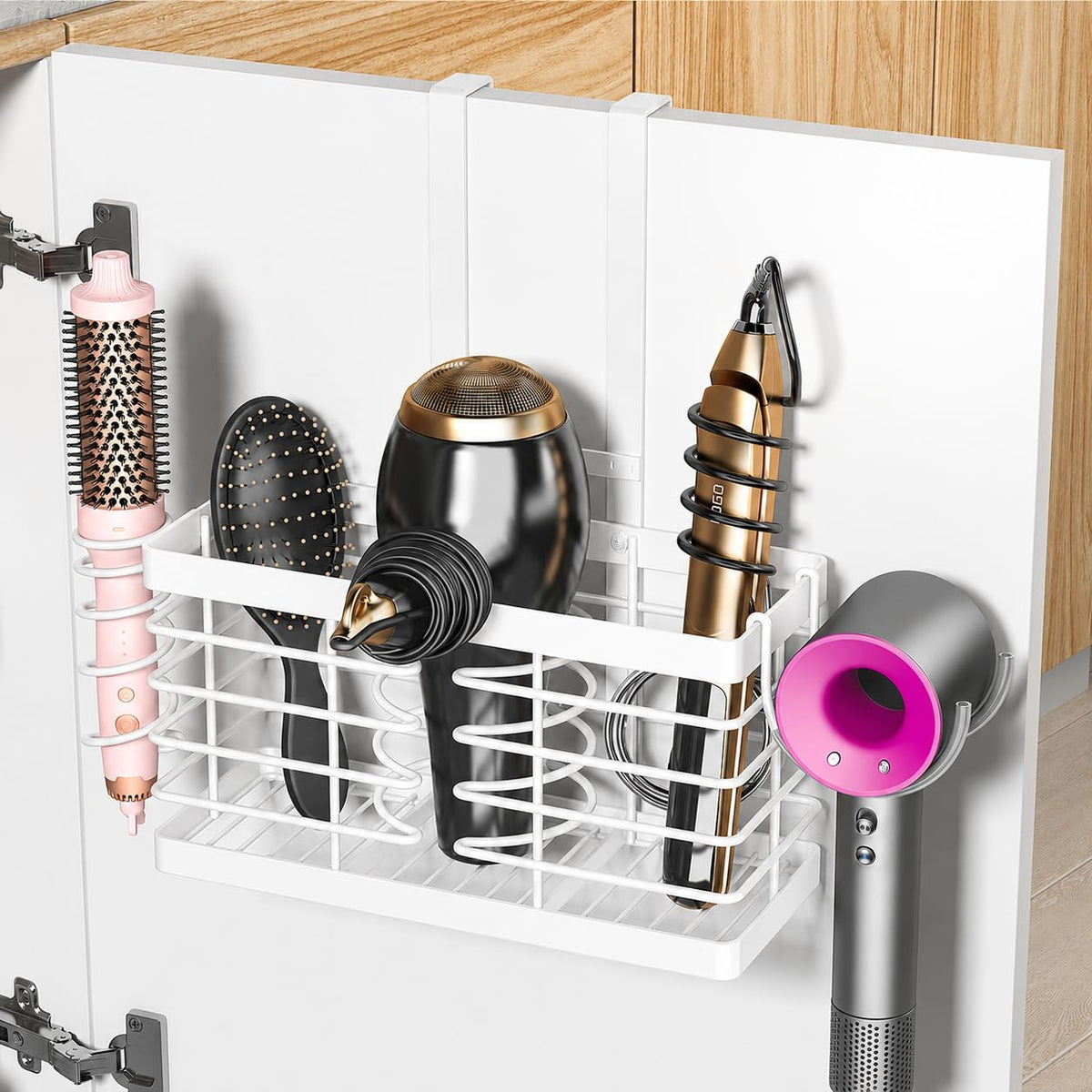 2026 Upgraded 3-in-1 Universal Hair Tool Organizer, XL Size, Black