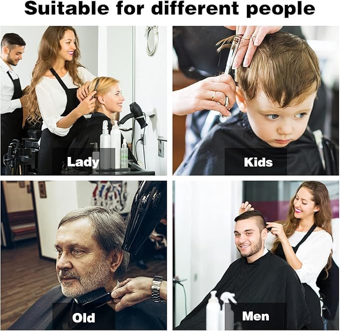 Professional Salon Barber Cape for Men/Women - Hairdressing Waterproof Hair Cutting Cape with Adjustable Snap Closure,Salon Equipment for Hair Stylist and Home Use