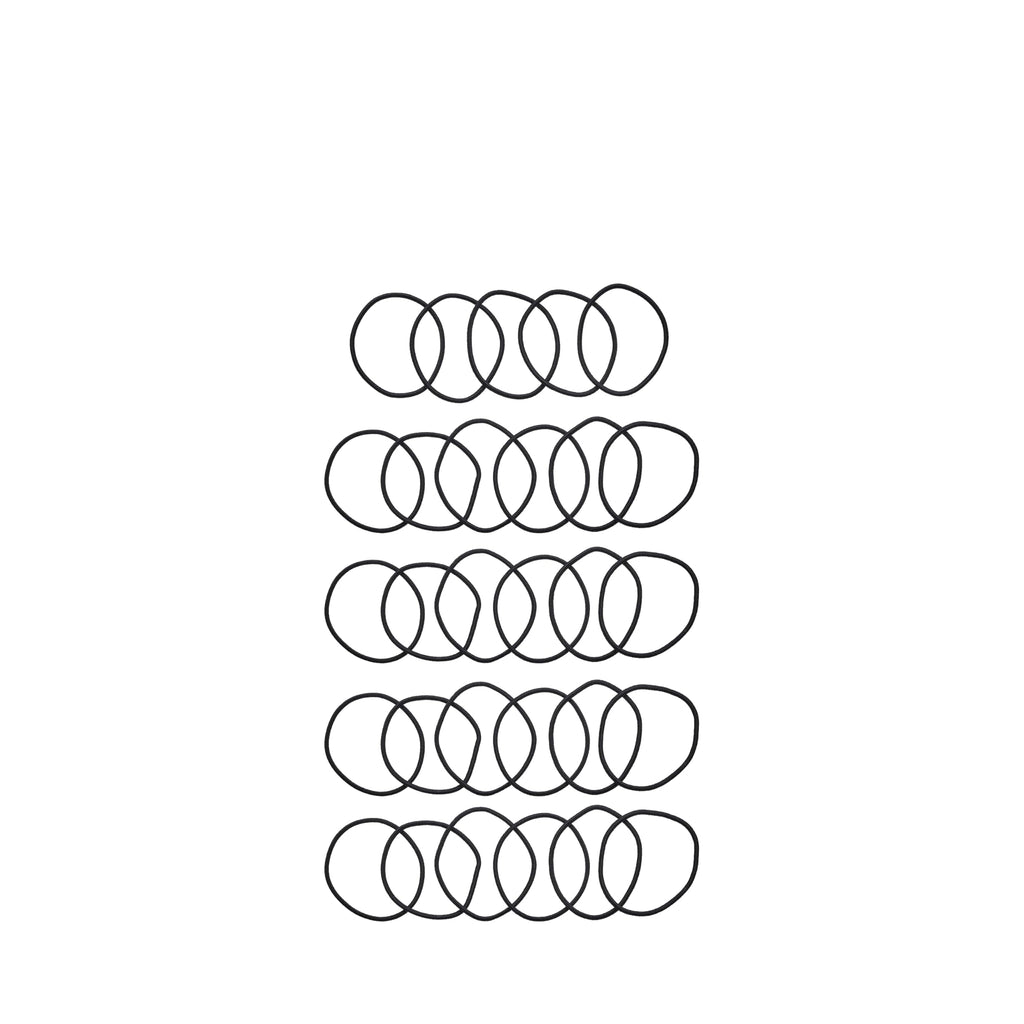 Goody Ouchless Hair Elastics – No Pull, No Breakage, Tangle-Free Hold for Fine Hair – 50 Count, Black, Long-Lasting Ponytail Holders for Women