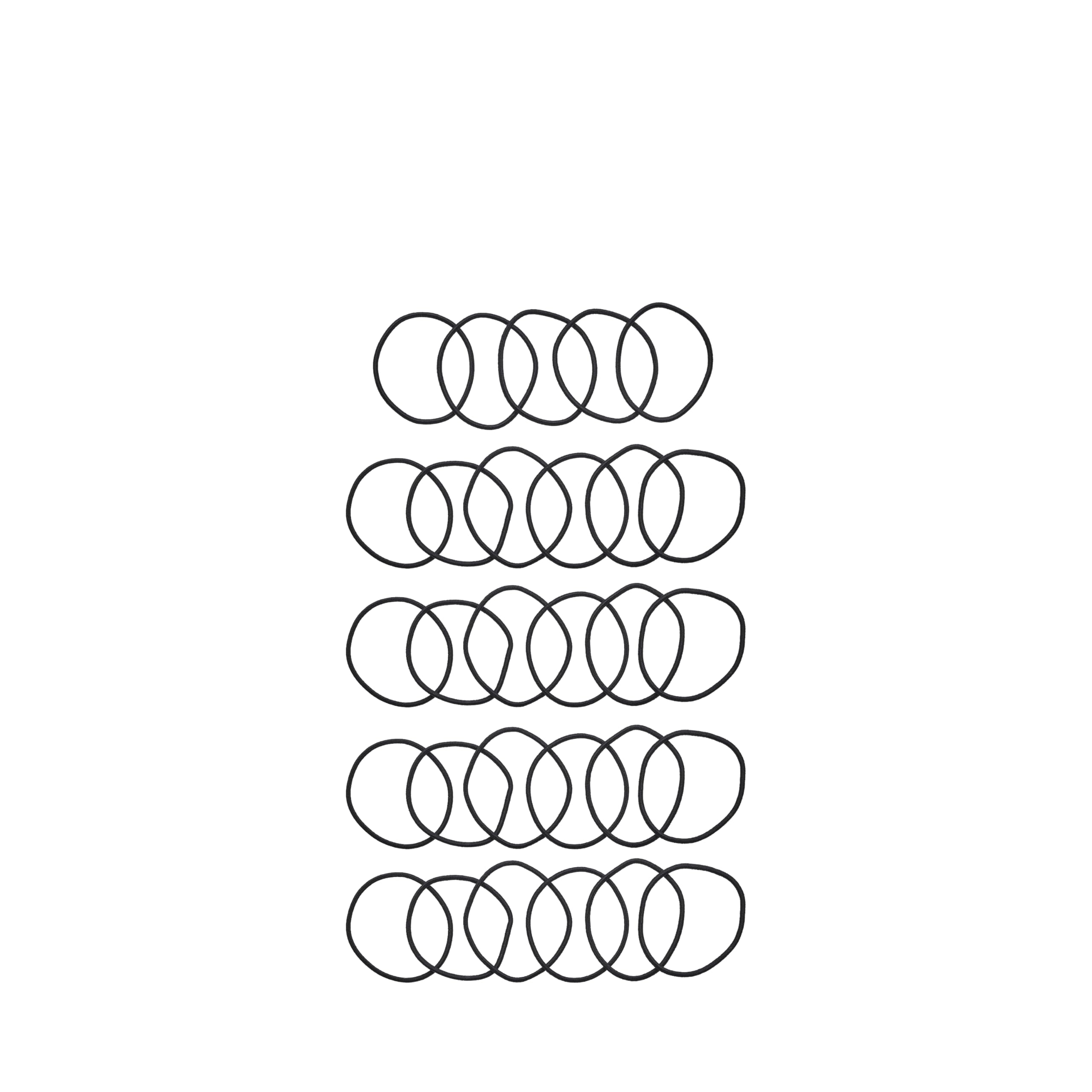 Goody Ouchless Hair Elastics – No Pull, No Breakage, Tangle-Free Hold for Fine Hair – 50 Count, Black, Long-Lasting Ponytail Holders for Women