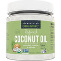 Viva Naturals Refined Coconut Oil, 16 fl oz – Expeller-Pressed, USDA Organic, Neutral Flavor & Aroma, Ideal for Cooking, Baking, Hair & Skin Moisturizer