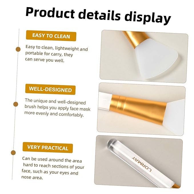 LORMAY 2 Pcs Silicone Jelly Mask Brush, Facial Skincare Applicator