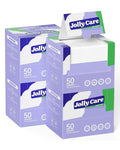 Jolly Care Disposable Face Towels, 10"×12" XL Face Towelette Disposable, Soft Makeup Remover Dry Wipes, Thick Facial Tissue for Women Cleansing, Skin Care, 50 Count (4 Pack)
