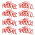 TOCESS Hair Claw Clips for Women - 8PK Large Neutral Matte Jumbo Hair Clips for Thick, Thin, Long, Short, Curly Hair Girls, Big Jaw Clip Set for Daily Use (Deep Pink)