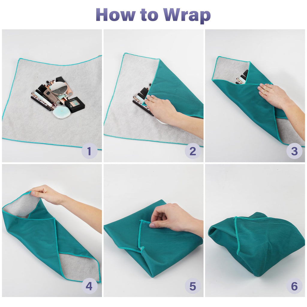 Walking Way Self-Adhesive Magic Cloth Makeup Bag, Lazy Organizer, Multipurpose Lens Wrap, Tech Case, No Zipper, Lightweight, Compact, Stylish Protective Layer for Cosmetics, DSLR, Travel Essentials