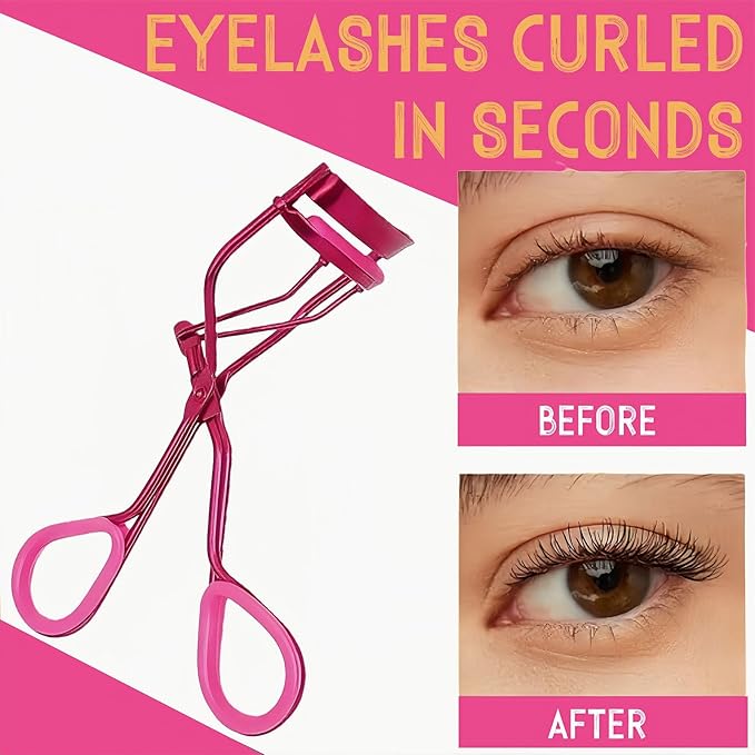 Acavado Professional Eyelash Curler with Lash Comb – Award-Winning Design – Pinch-Free, Effortless Curl for a Lash-Lift Effect in Seconds, Perfect for Home or Travel, Rose