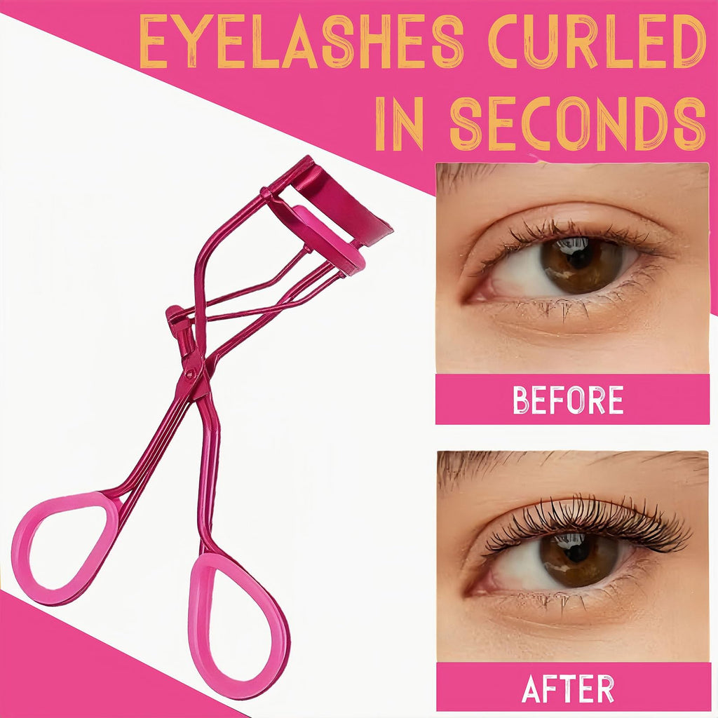 Acavado Professional Eyelash Curler with Lash Comb – Award-Winning Design – Pinch-Free, Effortless Curl for a Lash-Lift Effect in Seconds, Perfect for Home or Travel, Rose