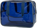 TotePrint PVC Clear Pure Color Transparent Large Zipper Cosmetic Pouch Travel Makeup Cosmetic Bag with Handle for Travel Bathroom Toiletry Organizer (A23014-101-23)