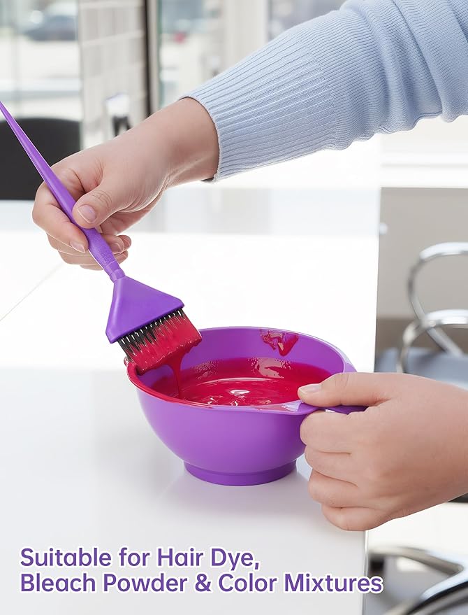 NiHome Hair Dye Brush Bowl Set, Color Mixing Bowls for Hairstylist, 3 Pack