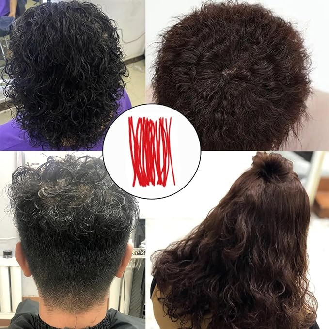 80 Pack Hair Perm Rods Set Hair Rollers Natural Long Short Hair Cold Wave Rods Hair Curling Rods Perming Rods Felt Fabric Rod for Hairdressing Styling DIY Rolling Curl Pattern 4 Sizes
