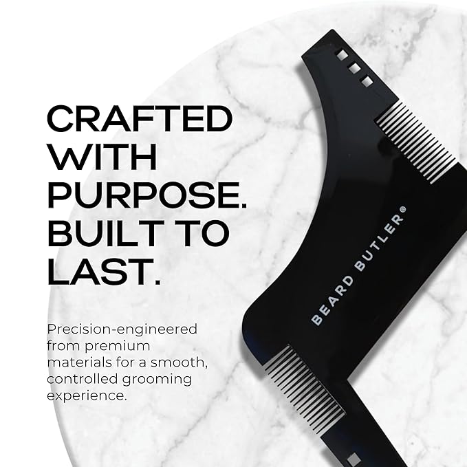 Beard Shape Up Tool by Beard Butler – Beard Template & Lineup Tool – Achieve Sharp Edges, Clean Lines & Perfect Symmetry – Shaping Guide for Jawline & Neckline