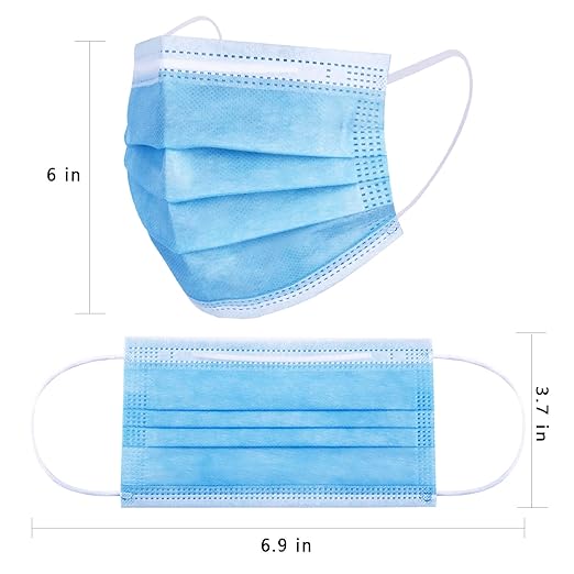 Borje Multicolor Disposable Face Masks 100 Pcs 5 Colors Face Mask 3 Ply Protection Masks